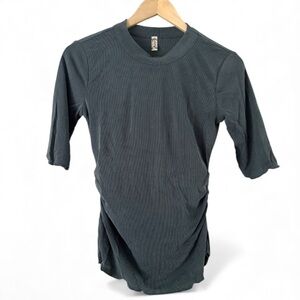 Free People Intimately Crew Neck Half Sleeve Ribbed Top NWT